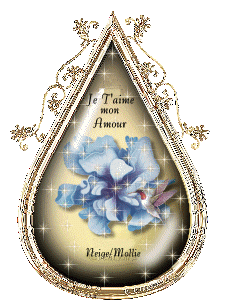 je t'aime larme dorée